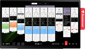 Kitchen Management System interface with real time order management on a touchscreen